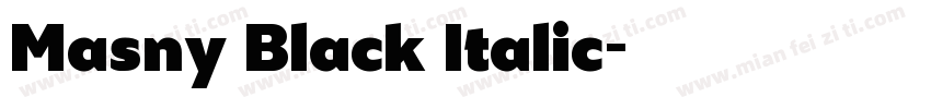 Masny Black Italic字体转换